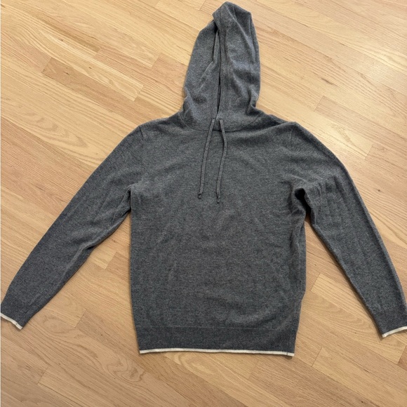 Redvanly Other - Gray Hooded Redvanly Men's cashmere Sweater